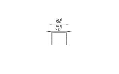 Ecosmart Fire Flex 18DB Double Sided Fireplace Insert - Black Finish / Black Burner - ESF.FX.18DB.B